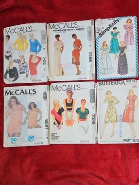 McCall's/Butterick/Simplicity Vintage Sewing Pattern Lot - Size S(10-12) Used